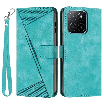 For Honor X5b / X5b Plus Case Handbag Imprinted Triangle Leather Phone Cover - Green