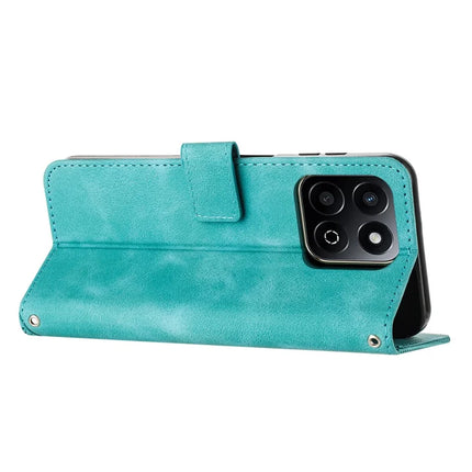 For Honor X7c 4G / 200 Smart 5G / Play 60 Plus 5G / Play 9T Case Handbag Imprinted Triangle Leather Phone Cover