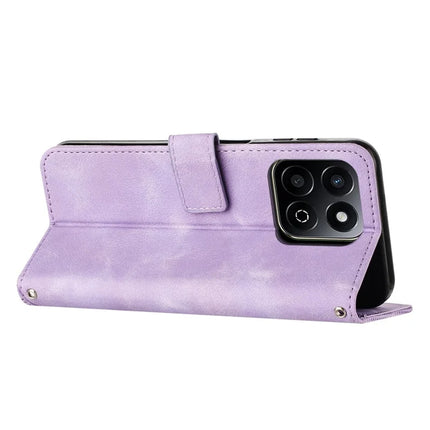 For Honor X7c 4G / 200 Smart 5G / Play 60 Plus 5G / Play 9T Case Handbag Imprinted Triangle Leather Phone Cover