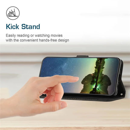 For Honor X7c 4G / 200 Smart 5G / Play 60 Plus 5G / Play 9T Case Handbag Imprinted Triangle Leather Phone Cover