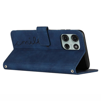 For Motorola Moto G75 5G Case Viewing Stand PU Leather Phone Cover Imprinted Pattern