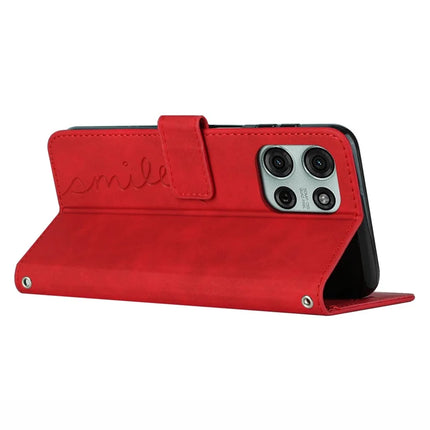 For Motorola Moto G75 5G Case Viewing Stand PU Leather Phone Cover Imprinted Pattern