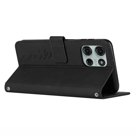 For Motorola Moto G75 5G Case Viewing Stand PU Leather Phone Cover Imprinted Pattern