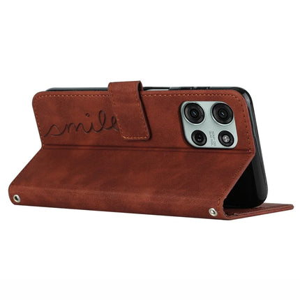 For Motorola Moto G75 5G Case Viewing Stand PU Leather Phone Cover Imprinted Pattern