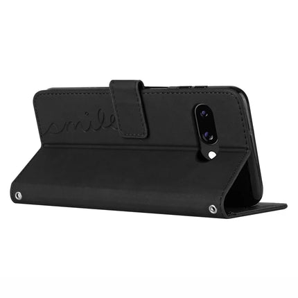 For Google Pixel 9a Case Viewing Stand PU Leather Phone Cover Imprinted Pattern