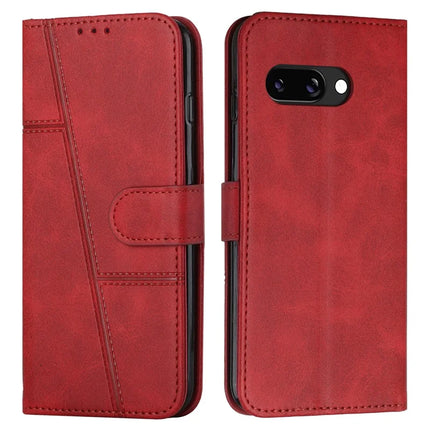 For Google Pixel 9a Case Stand Flip Protective Leather Phone Cover - Red