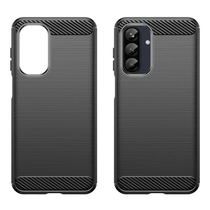 For Samsung Galaxy A26 5G Case Carbon Fiber Texture Brushed Anti Fingerprint Phone Back Cover