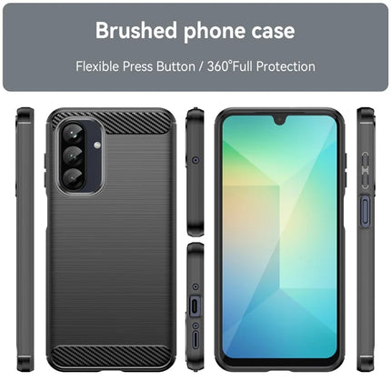 For Samsung Galaxy A26 5G Case Carbon Fiber Texture Brushed Anti Fingerprint Phone Back Cover