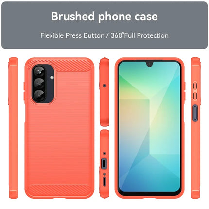 For Samsung Galaxy A26 5G Case Carbon Fiber Texture Brushed Anti Fingerprint Phone Back Cover