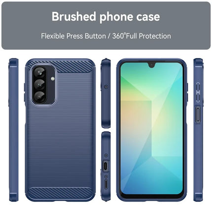 For Samsung Galaxy A26 5G Case Carbon Fiber Texture Brushed Anti Fingerprint Phone Back Cover