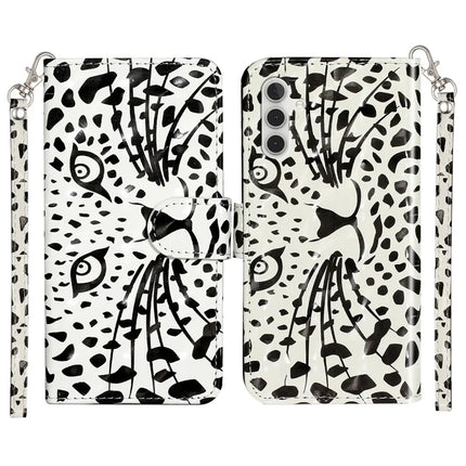 For Samsung Galaxy A16 4G / 5G Case 3D Pattern Printed Phone Leather Phone Cover - Leopard Head