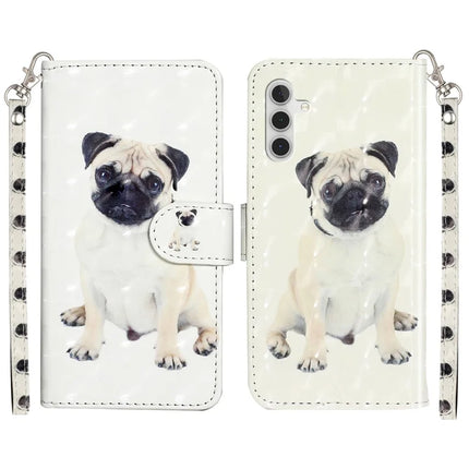 For Samsung Galaxy A16 4G / 5G Case 3D Pattern Printed Phone Leather Phone Cover - Dog