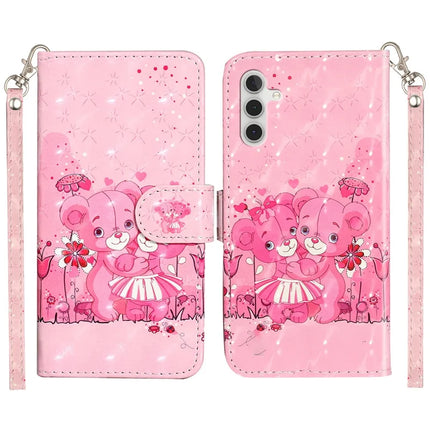For Samsung Galaxy A16 4G / 5G Case 3D Pattern Printed Phone Leather Phone Cover - Bears