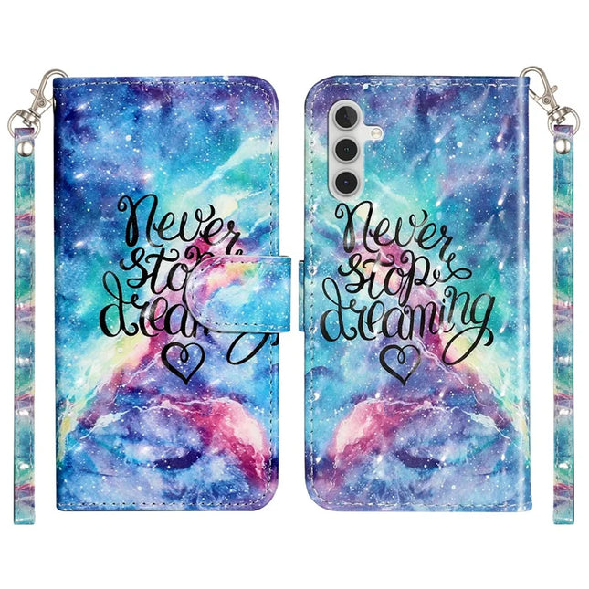 For Samsung Galaxy A36 5G Case 3D Pattern Printed Phone Leather Phone Cover - Starry Sky