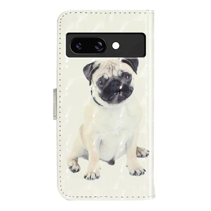 For Google Pixel 9a Case 3D Pattern Printed Phone Leather Phone Cover