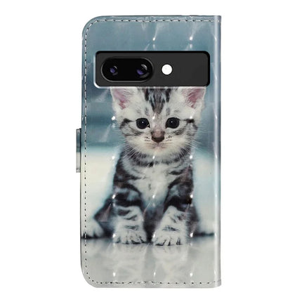 For Google Pixel 9a Case 3D Pattern Printed Phone Leather Phone Cover