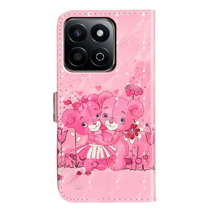 For Honor X7c 4G / 200 Smart 5G Case 3D Pattern Printed Phone Leather Phone Cover