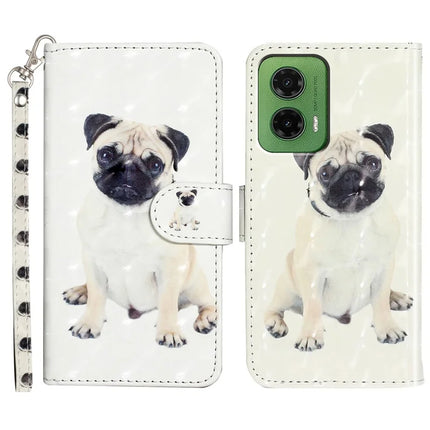 For Motorola Moto G35 5G Case 3D Pattern Printed Phone Leather Phone Cover - Dog