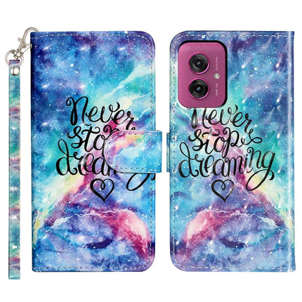 For Motorola Moto G55 5G Case 3D Pattern Printed Phone Leather Phone Cover - Starry Sky