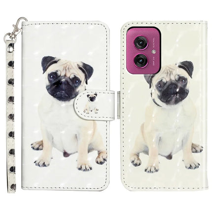For Motorola Moto G55 5G Case 3D Pattern Printed Phone Leather Phone Cover - Dog