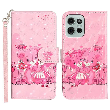 For Motorola Moto G75 5G Case 3D Pattern Printed Phone Leather Phone Cover - Bears