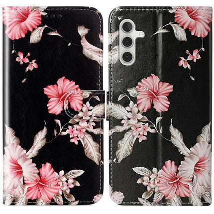 For Samsung Galaxy A16 4G / 5G Case Pattern PU Leather Flip Phone Cover - Rhododendron