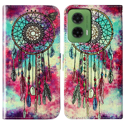 For Motorola Moto G35 5G Case Pattern PU Leather Flip Phone Cover - Dream Catcher