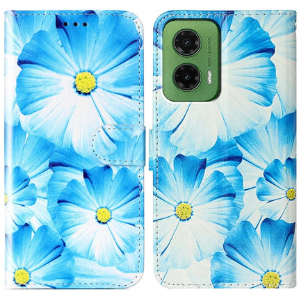 For Motorola Moto G35 5G Case Pattern PU Leather Flip Phone Cover - Orchid