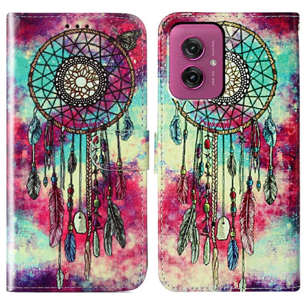 For Motorola Moto G55 5G Case Pattern PU Leather Flip Phone Cover - Dream Catcher