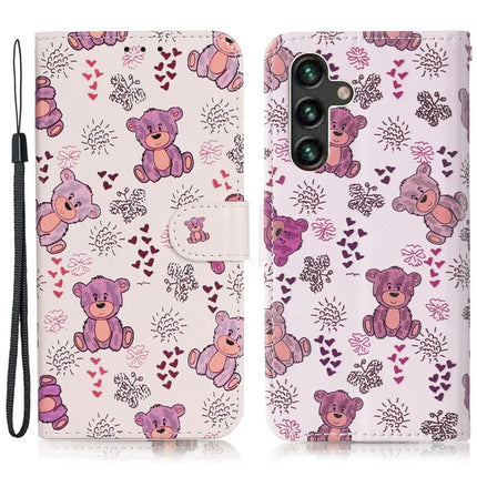 For Samsung Galaxy A26 5G Case Pattern Leather Wallet Phone Cover with Card Holder - Bear