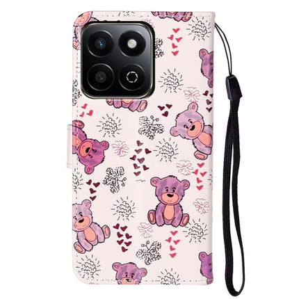 For Honor X7c 4G / 200 Smart 5G Case Pattern Leather Wallet Phone Cover with Card Holder