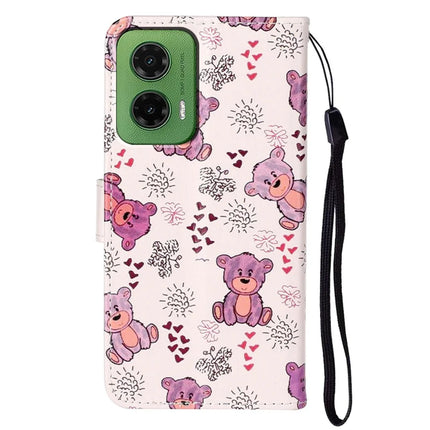 For Motorola Moto G35 5G Case Pattern Leather Wallet Phone Cover with Card Holder