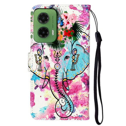 For Motorola Moto G35 5G Case Pattern Leather Wallet Phone Cover with Card Holder