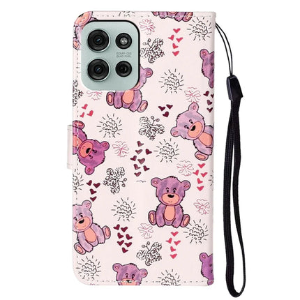 For Motorola Moto G75 5G Case Pattern Leather Wallet Phone Cover with Card Holder