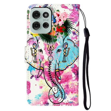 For Motorola Moto G75 5G Case Pattern Leather Wallet Phone Cover with Card Holder