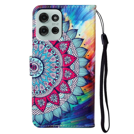 For Motorola Moto G75 5G Case Pattern Leather Wallet Phone Cover with Card Holder