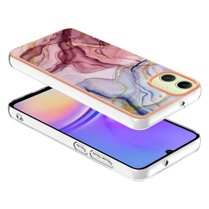 For Samsung Galaxy A06 TPU Case Marble Pattern 2.0mm Electroplating Phone Back Cover