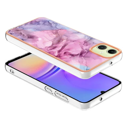 For Samsung Galaxy A06 TPU Case Marble Pattern 2.0mm Electroplating Phone Back Cover
