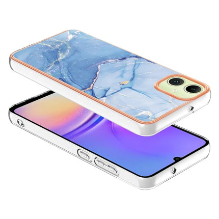 For Samsung Galaxy A06 TPU Case Marble Pattern 2.0mm Electroplating Phone Back Cover