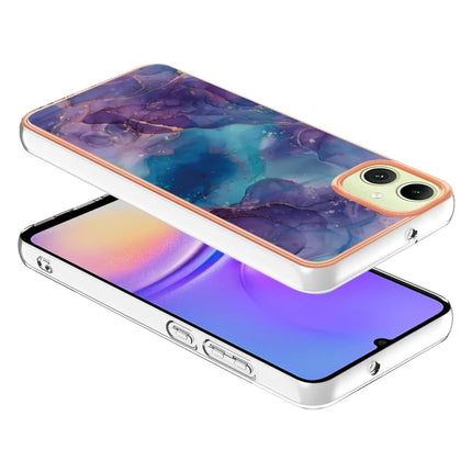 For Samsung Galaxy A06 TPU Case Marble Pattern 2.0mm Electroplating Phone Back Cover