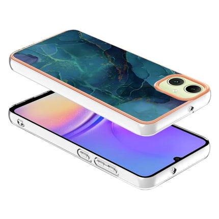 For Samsung Galaxy A06 TPU Case Marble Pattern 2.0mm Electroplating Phone Back Cover
