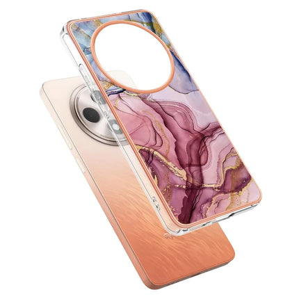For Oppo Reno12 F 4G / Oppo Reno12 F 5G TPU Case Marble Pattern 2.0mm Electroplating Phone Back Cover
