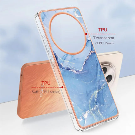For Oppo Reno12 F 4G / Oppo Reno12 F 5G TPU Case Marble Pattern 2.0mm Electroplating Phone Back Cover