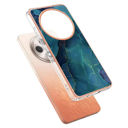 For Oppo Reno12 F 4G / Oppo Reno12 F 5G TPU Case Marble Pattern 2.0mm Electroplating Phone Back Cover
