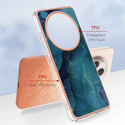 For Oppo Reno12 F 4G / Oppo Reno12 F 5G TPU Case Marble Pattern 2.0mm Electroplating Phone Back Cover