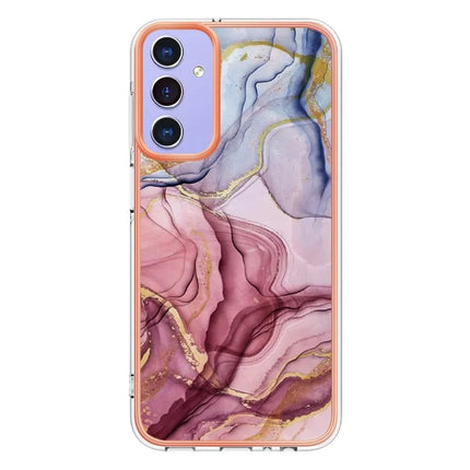 For Samsung Galaxy A16 5G / Galaxy A16 4G TPU Case Marble Pattern 2.0mm Electroplating Phone Back Cover