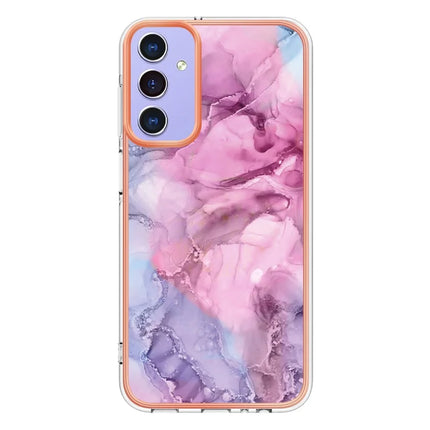 For Samsung Galaxy A16 5G / Galaxy A16 4G TPU Case Marble Pattern 2.0mm Electroplating Phone Back Cover