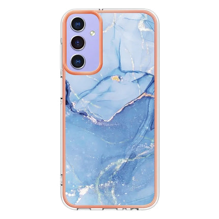 For Samsung Galaxy A16 5G / Galaxy A16 4G TPU Case Marble Pattern 2.0mm Electroplating Phone Back Cover