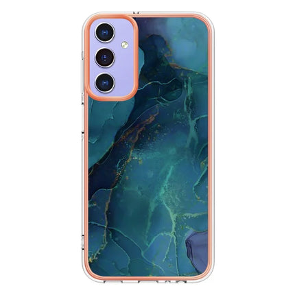 For Samsung Galaxy A16 5G / Galaxy A16 4G TPU Case Marble Pattern 2.0mm Electroplating Phone Back Cover