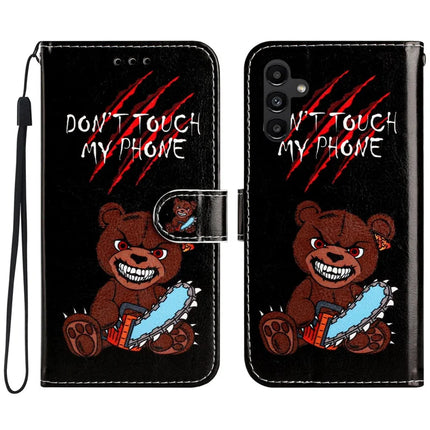 For Samsung Galaxy A36 5G Wallet Case Printed Pattern Design Leather Phone Cover - Don't Touch My Phone